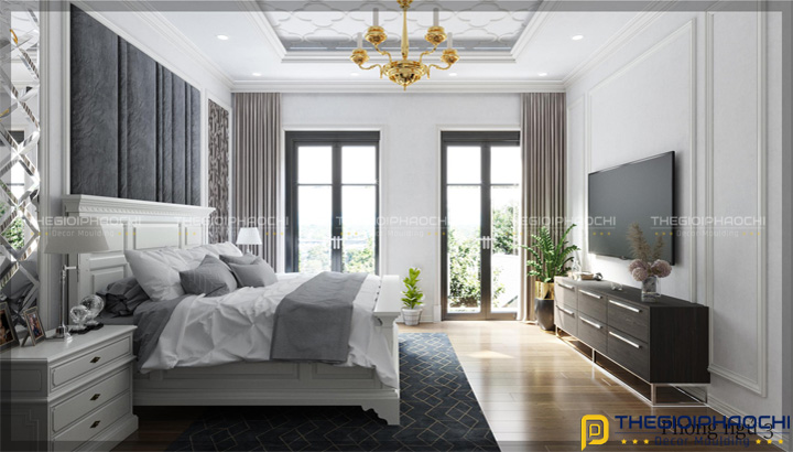 phào chỉ ps trang trí phòng ngủ
